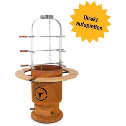 Moesta Bandit FirePlace Set, inkl. Ablagebrett Bambus & Asado-Aufsatz
