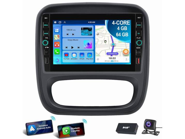 ESSGOO 8 Für Opel Vivaro B Renault Trafic 3 NV300 Android15 Autoradio Autoradio (RDS, Digitalradio (DAB), FM)