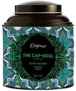 The Capsoul Chá Granel Preto Menta 100g