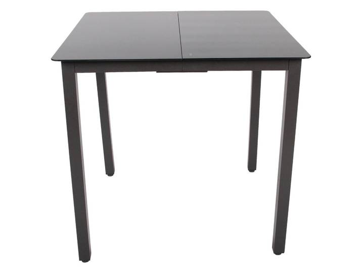 Gartentisch Aluminium/Glas L 80 cm