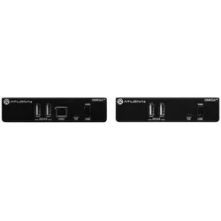 Atlona HDBaseT extender set HDMI with USB (0.13 m), Videokabel, Schwarz
