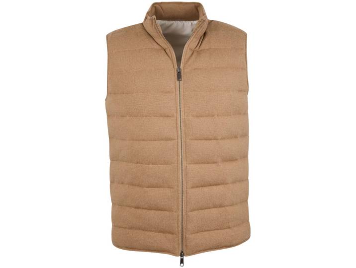 Cashmere Herren Weste camel XXL
