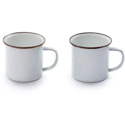 Barebones emaillierte Tassen-Set Enamel 2 teilig egg shell