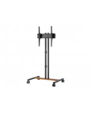 Manhattan TV & Monitor Mount Trolley Stand Compact 1 screen Screen Sizes: 34-55" Silver VESA 200x200 to 400x400mm Max 35kg Height-adjustable four levels: 862 916 970 and 1024mm LFD Lifetime Warranty Wagen platzsparend für Flachbildschirm kompakt höhenvers (462068)