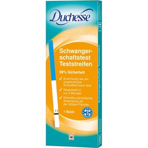 Duchesse Schwangerschaftstest Streifen, 99% zuverlässig, 25 mIU/ml, Ergebnis in 3 min, Teststreifen