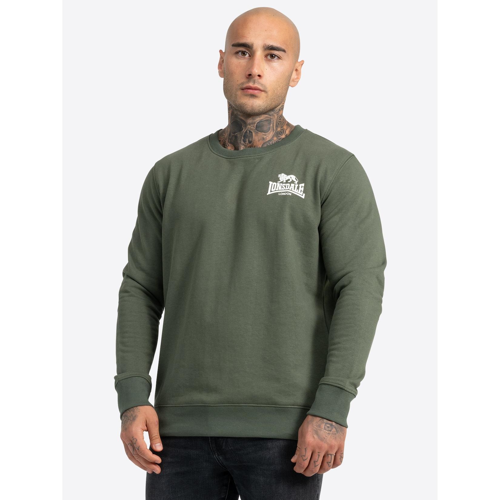Lonsdale Herren Rundhals Sweatshirt schmale Passform LONGRIDGE