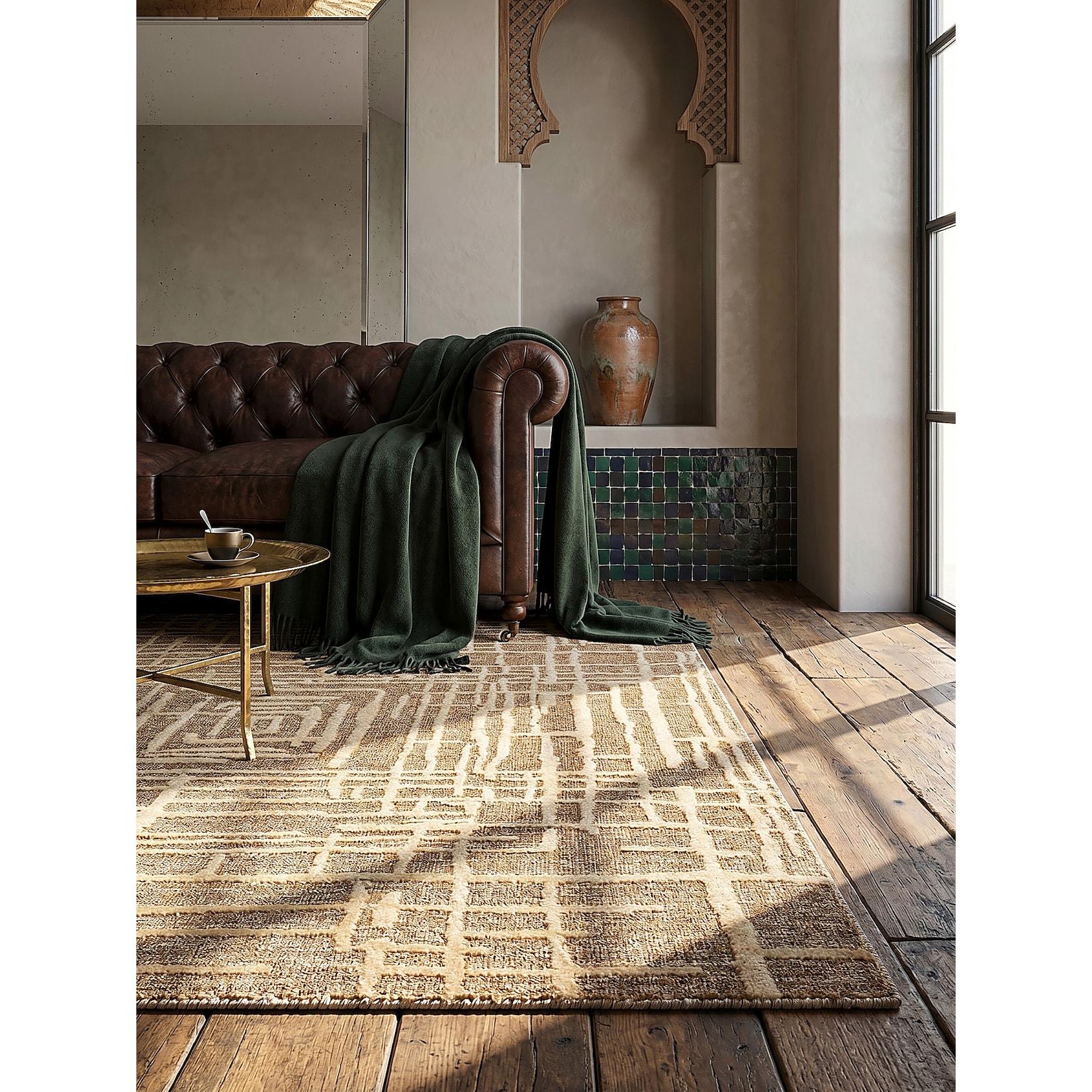 Teppich geometrisch Senfgelb 160 x 230 cm - ARLEN Kadima Design