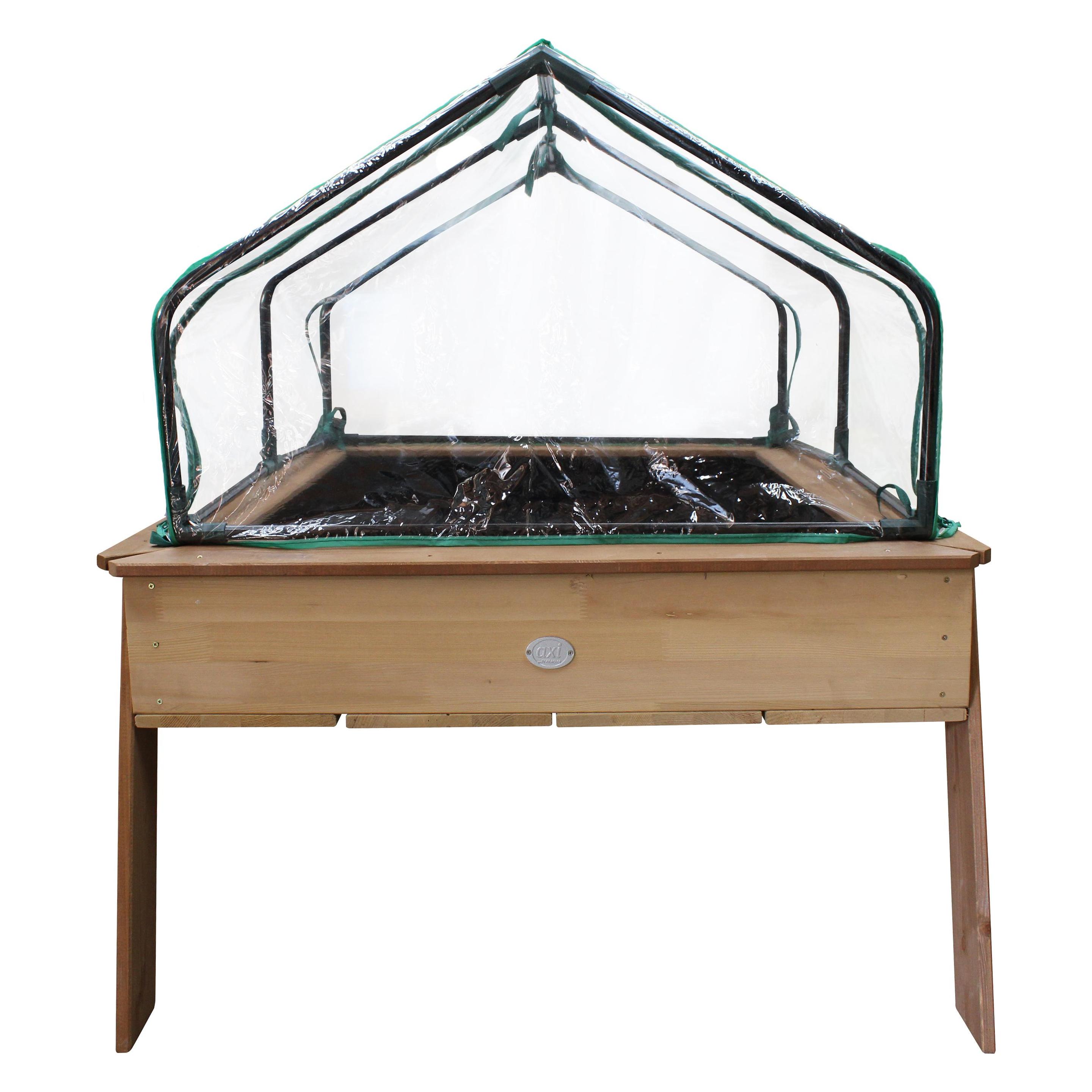 AXI Outdoor Living Linda Hochbeet mit Gewächshaus und gartenvlies Braun (64792291)