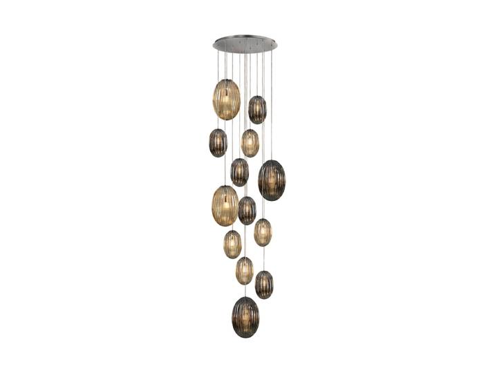 Grosse, dimmbare LED Design Galerielampe „Ovila“, 13-flammig Schuller