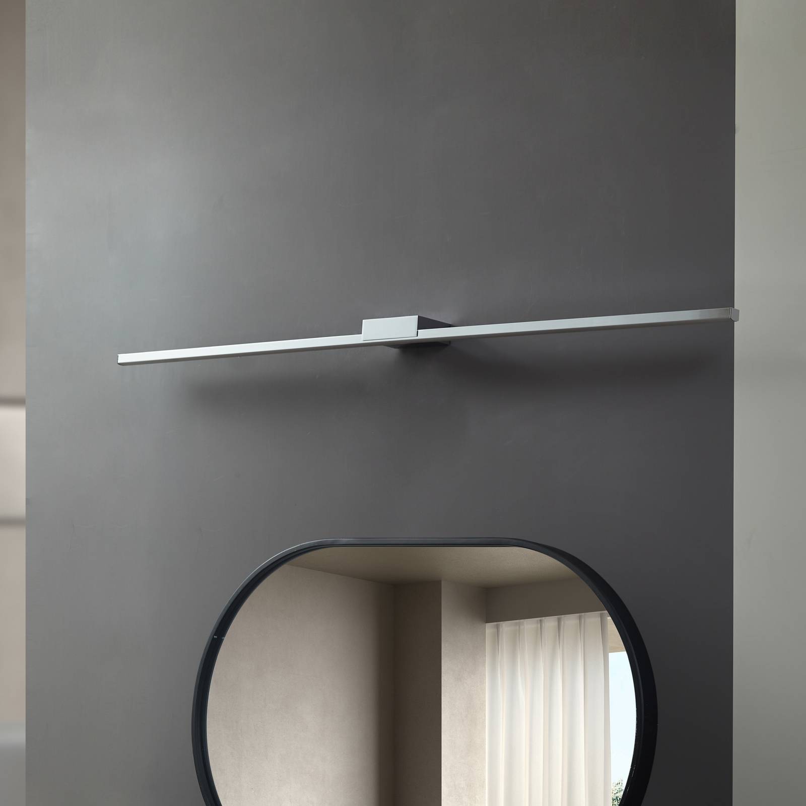 Wandlampe Kivana Lucande, chrom / silber, für Badezimmer, Aluminium, Modern, Wandleuchte, Wandlampe Bad