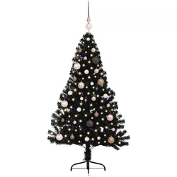 vidaXL, Weihnachtsbaum, Robin (mit 60 roségoldenen Kugeln) (150 cm)