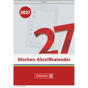 Brunnen Abreißkalender 1070325107, Nr. 25, Jahr 2027, 1 Woche auf 1 Seite, Rückseiten bedruckt, 10,5 x 14,6 cm