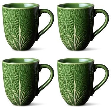 Certified International Le Jardin Cabbage Set of 4 3-D Mugs