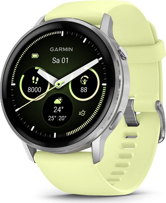 Garmin Venu 4 45 mm Silver / Citron Band