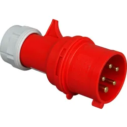 Kopp 176000008 CEE-Stecker mit kurzer Einführungstülle, 5-polig  - 5 Stück