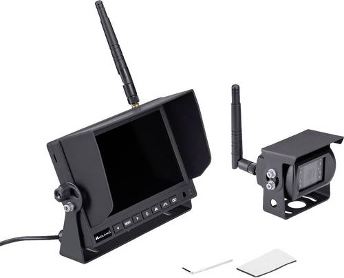 Midland Truck Guardian PRO Funk-Rückfahrvideosystem 4 Kamera-Eingänge, Abstandshilfslinien, IR-Zusatzlicht, integriertes Mikrofon