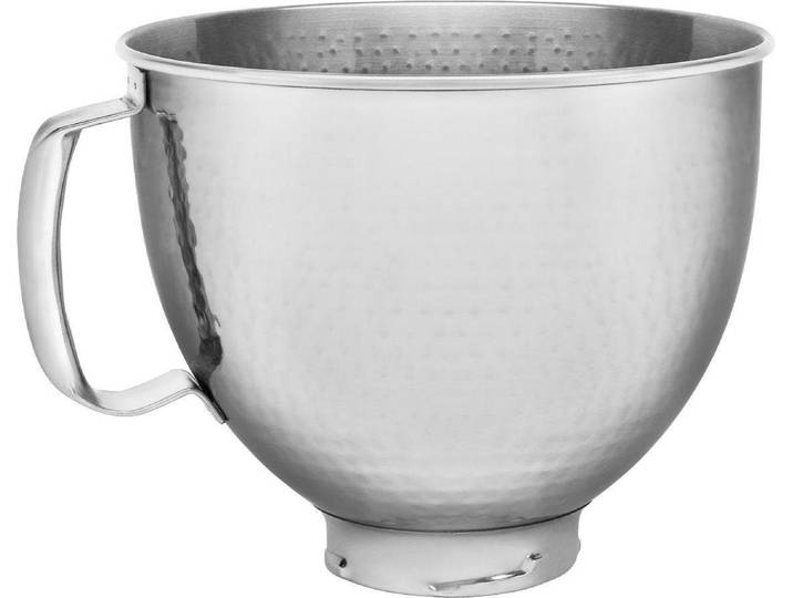 KitchenAid Küchenmaschinenschüssel 5KSM5SSBHM, Edelstahl, gehämmert mit Griff