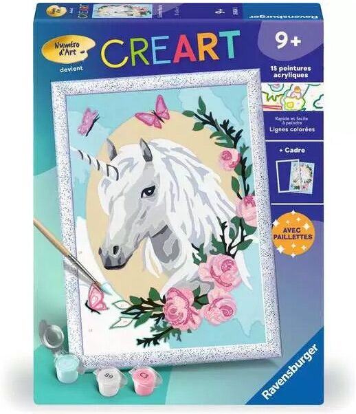 CreArt Kids 18x24cm : Licorne fleurie - Ravensburger