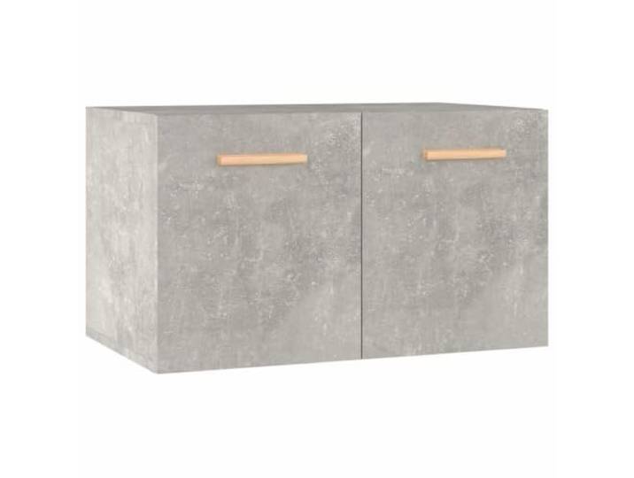 KUPTYERFG Wandschrank Betongrau 60x36,5x35 cm Holzwerkstoff Platzsparender Hängeschrank fürs Wohnzimmer: 2 Fächer bieten viel Stauraum, belastbar bis 60 kg, modernes Design.
