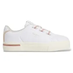 Pepe Jeans für Damen. PLS300026 Sneaker Carla Basic weiß (37), Wohnung, Schnürsenkel, Lässig