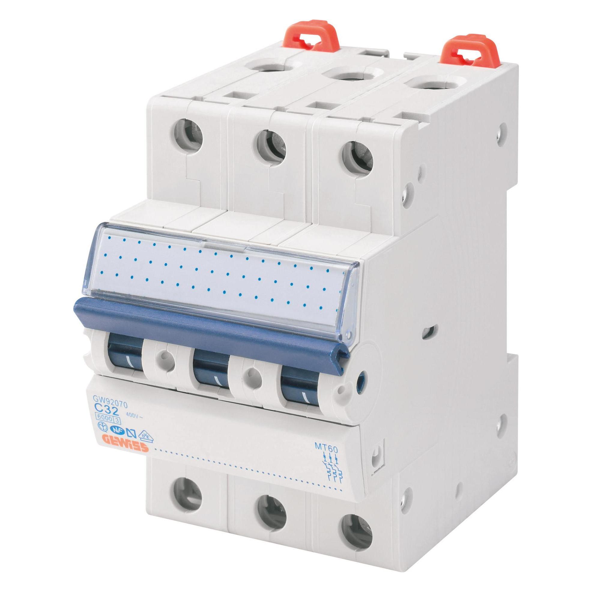 Gewiss GEWI GW92568 Leitungsschutzschalter (MCB) B-16A 10 kA 3-Pol 3TE (GW92568)