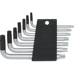 KS Tools Torx-Winkelstiftschlüssel-Satz mit Bohrung, kurz, 7-tlgTB10-TB40 - 151.4150