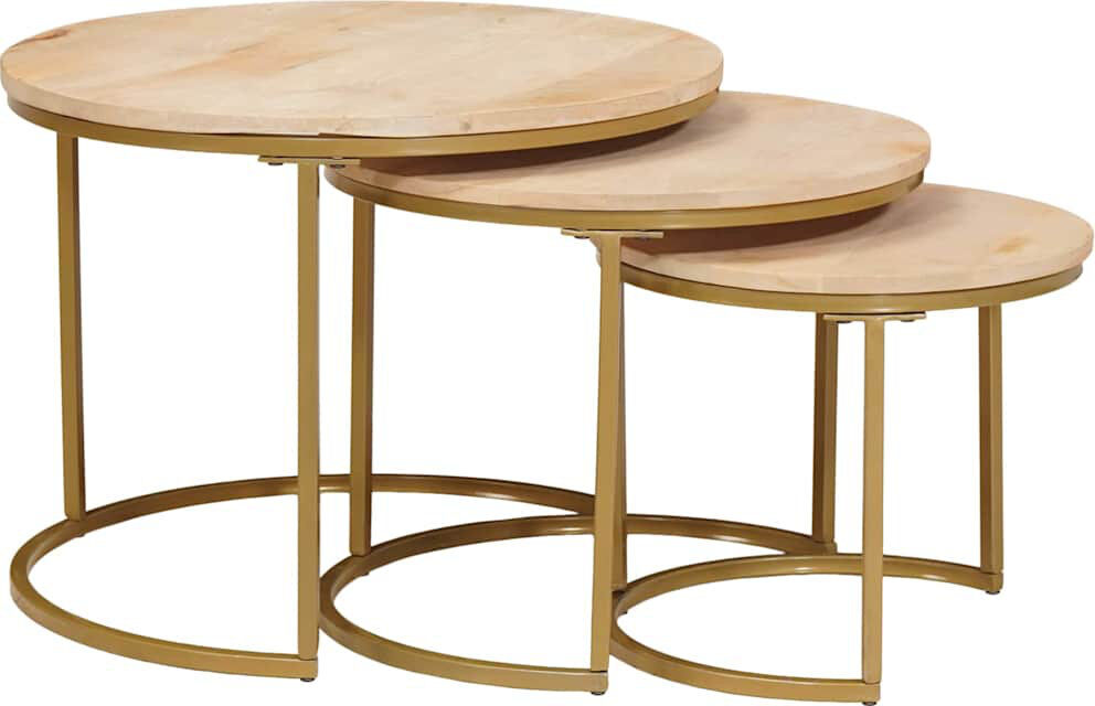 George Oliver Coffee Table Brown/Gold 45cm. H x 60cm. L x 60cm. W