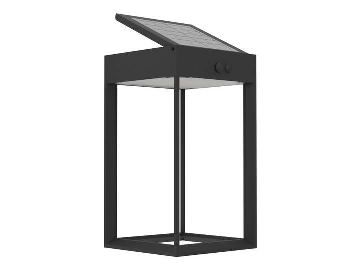 Eglo Solarleuchte, Schwarz, Weiss, Kunststoff, rechteckig, 14x25 cm, Bewegungsmelder, tragbar, kabellos, transportabel, Lampen & Leuchten, Aussenbeleuchtung, Solarleuchte