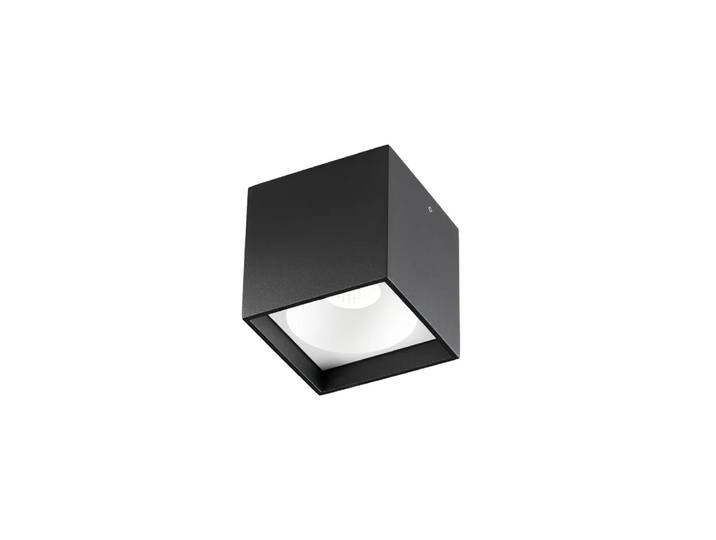 Light-Point Solo Square spotlight black/white, 3000 kelvins