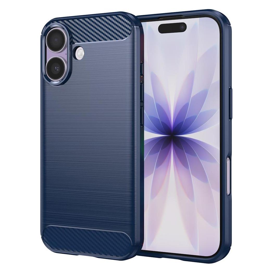 Techsuit - Carbon Silicone - iPhone 17 - Blue (Apple iPhone 17) (58346230)