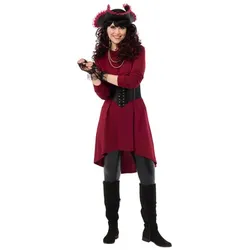 Kleid "Piratin", bordeaux