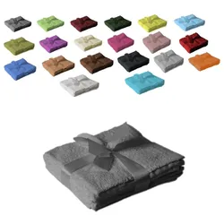 EXKLUSIV HEIMTEXTIL Seiftuch 4er Set 30 x 30 cm Anthrazit