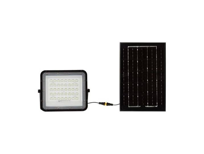 V-TAC Projecteur solaire noir - IP65-400 lumens - 6400 K