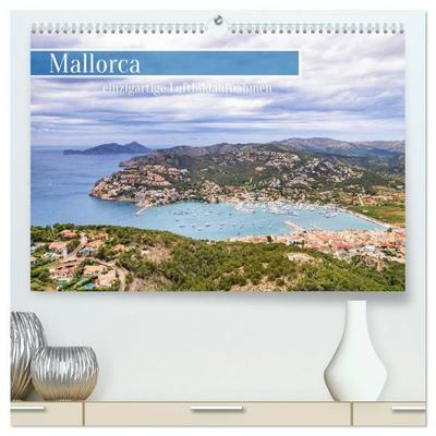 Mallorca - einzigartige Luftbildaufnahmen (hochwertiger Premium Wandkalender 2027 DIN A2 quer), Kunstdruck in Hochglanz