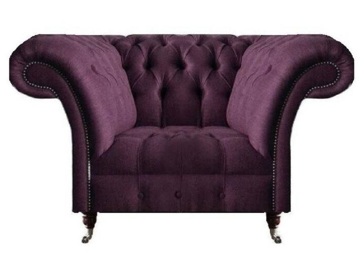 JVmoebel Chesterfield-Sessel Eleganter lila Sessel aus hochwertigem Material für stilvolles Wohnen (Sessel), Made in Europa