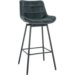 CLP Barhocker Weston Schwenkbar Samt   Farbe: dunkelgrau, Material: Samt