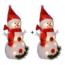 Gravidus 2er LED Schneemann Beleuchtet Weihnachten