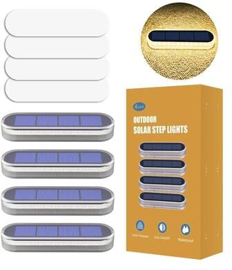 Uplift Picks Solar Deck Lights For Waterproof Automatic Steps Docks Driveways Patios Fences warm (a)