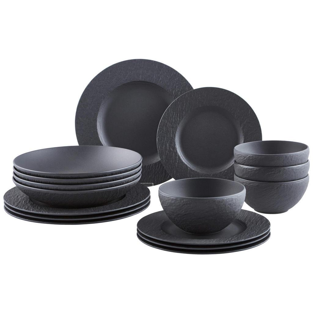 Villeroy & Boch Kombiservice , Schwarz , Keramik , 16-teilig , 430 ml , Geschirr, Geschirr-Sets, Kombiservice