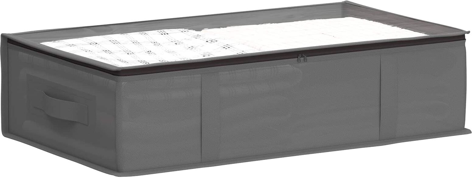 vidaXL Boîte de rangement avec fenêtre transparente Anthracite