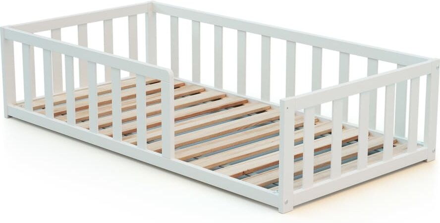 Webaby Cama bebe de suelo madera blanco