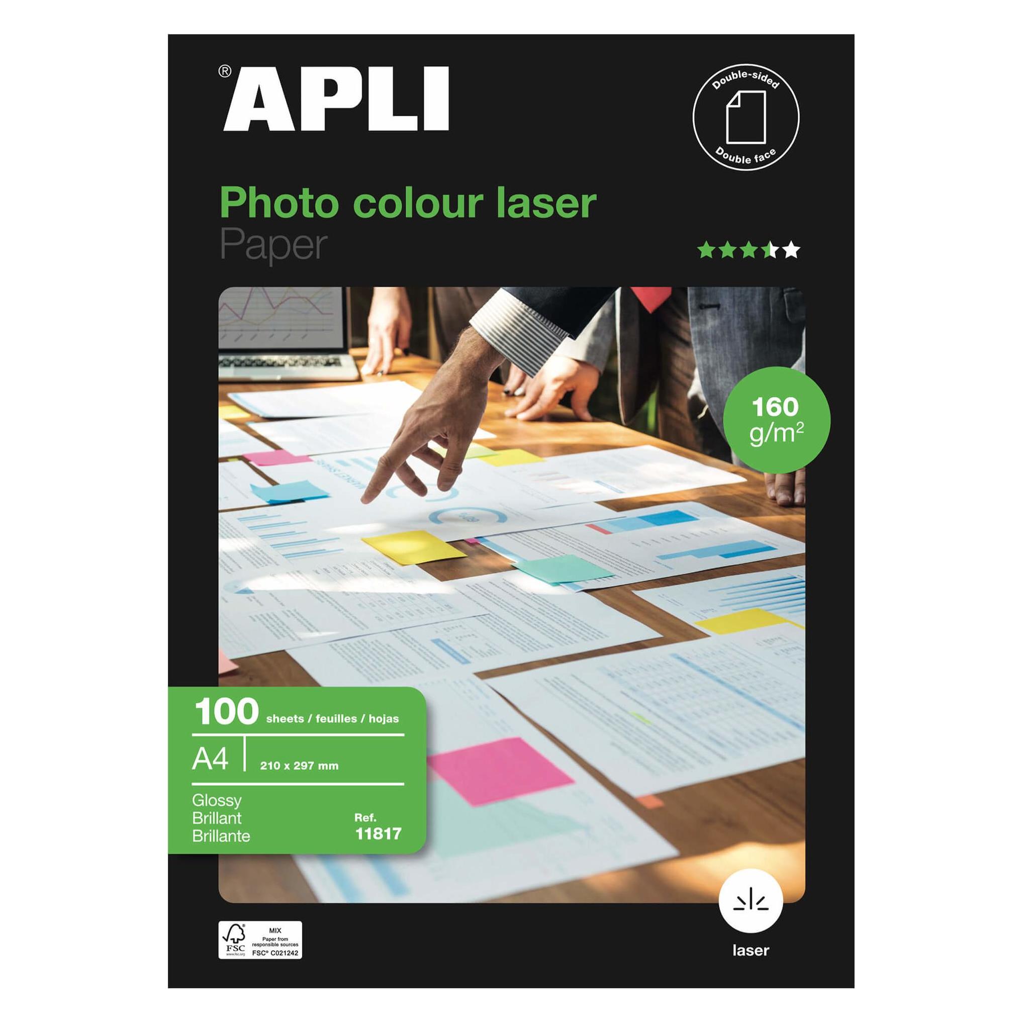 Agipa Fotopapier für Drucker A4 (160 g/m², A4, 100 Stk.) (011817)