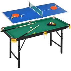 MULTIGAME Spieletisch Multifunktionstisch inkl. Tischtennis Billardtisch Grün