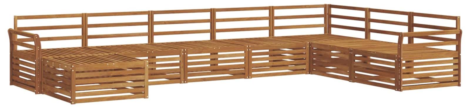Outdoor-Sofagarnitur 8 pcs Natur