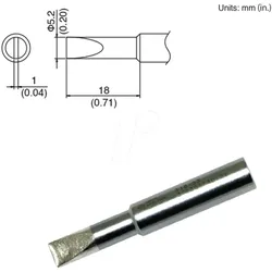 HAK T18-S3 - Lötspitze T18-S3, 5,2 mm, meißel
