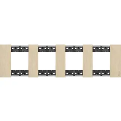 Legrand KA4802M4ZW LivingNow Abdeckrahmen 4x2-modulig in der Farbausführung Gold