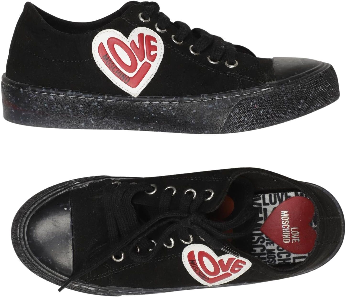 Love Moschino Damen Sneaker, Schwarz, Gr. EU 36, Kunstleder - Second Hand