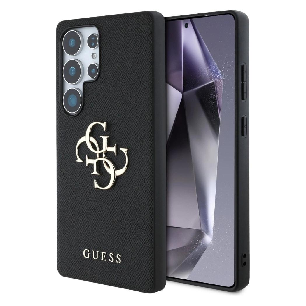 Guess Etui Grained Big 4G Logo Small Classic Logo do Samsung Galaxy S25 Ultra czarny (Samsung Galaxy S25 Ultra) (GUE004272-0)