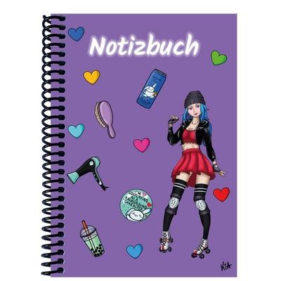 A 5 Notizbuch Manga Enora, lila, liniert