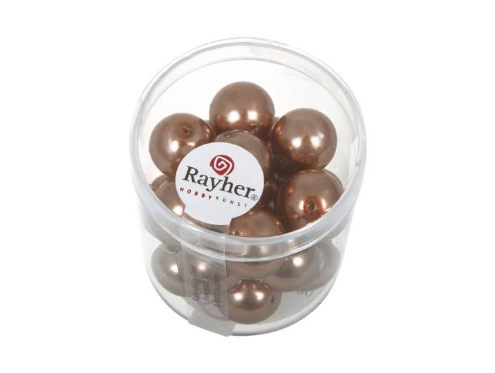 Rayher Renaissance Glaswachsperlen ⌀ 12 mm 21 Stück